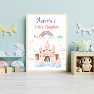 Personalised Princess Castle Nursery Poster