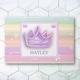 Personalised Princess Crown area rug