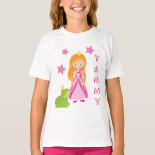 Personalised  Princess Frog And Stars T-Shirt