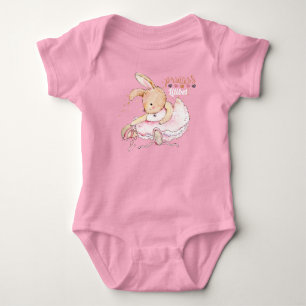 Personalised Princess Lilibet Ballerina Rabbit Baby Bodysuit