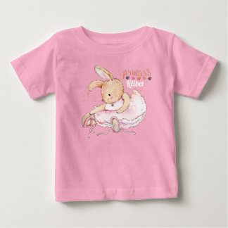 Personalised Princess Lilibet Ballerina Rabbit Baby T-Shirt