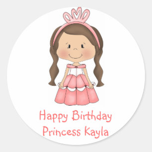 Personalised Princess lollipop labels stickers