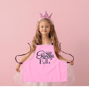 Personalised Princess Name Pink Girl's Apron