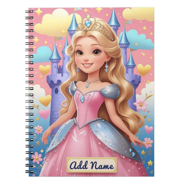Personalised Princess Notebook (Front)