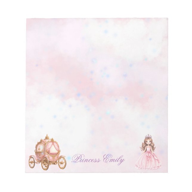 Personalised Princess Notepad (Front)