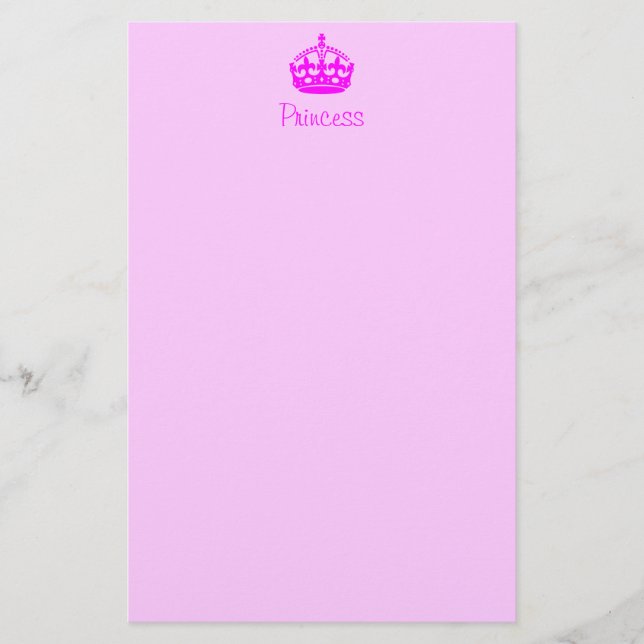 Personalised Princess Stationery (Front)