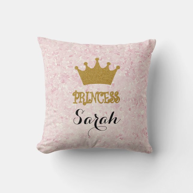 Personalised Princess Throw Pillow (Front)