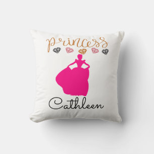 Personalised Princess Throw Pillow