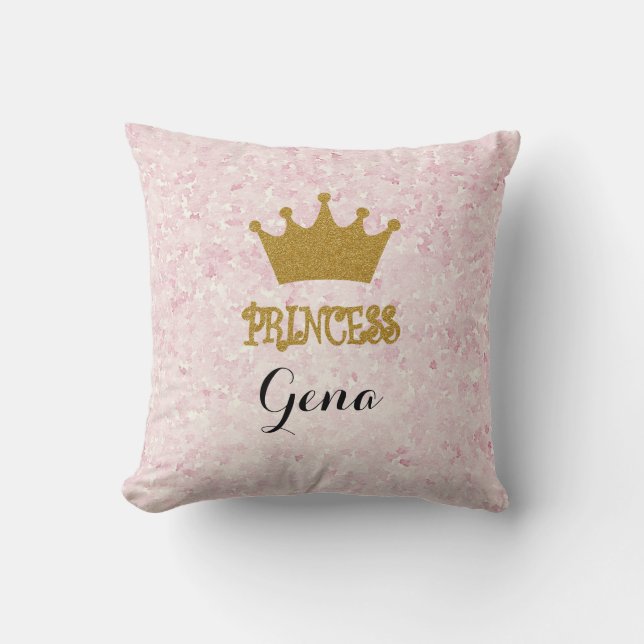 Personalised Princess Throw Pillow (Front)