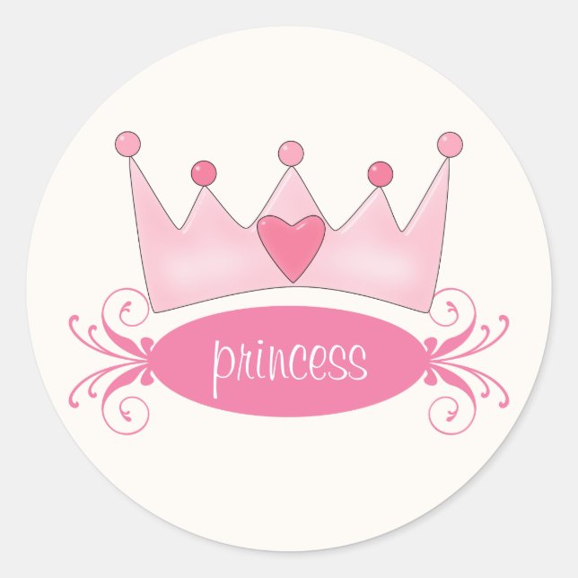 Personalised Princess Tiara Stickers (Front)