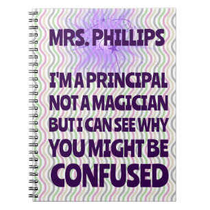 Personalised Principal Back to school Funny gift Notebook
