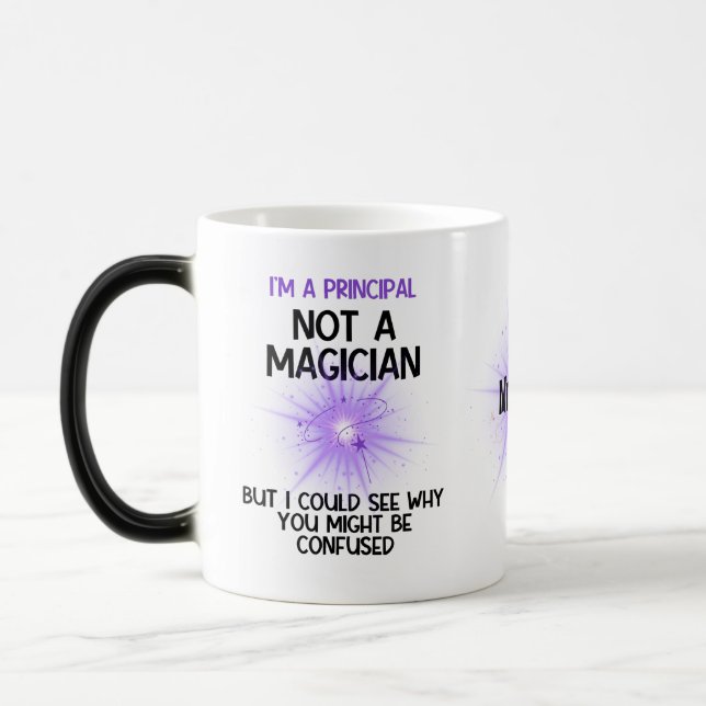 Personalised Principal Back to school funny  Magic Mug (Left)
