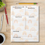 Personalised Principal Daily To-Do List rainbow Notepad<br><div class="desc">This rainbow pattern to-do list notepad is just what every principal needs to stay organised for the day. Instead of your cluttered digital calendar, go “old school” with this totally customisable to-do list. See everything you need to know on one page for the day. Personalise it for your own needs...</div>