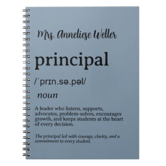Personalised Principal Definition Notebook