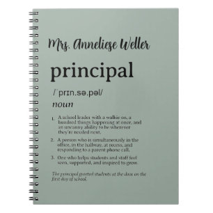 Personalised Principal Funny Definition Notebook
