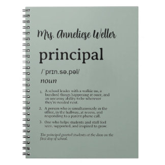 Personalised Principal Funny Definition Notebook