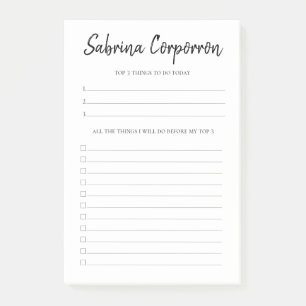 Personalised Prioritised To Do List Post-it Notes