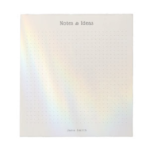 Personalised prism rainbow aesthetic dot Grid Notepad