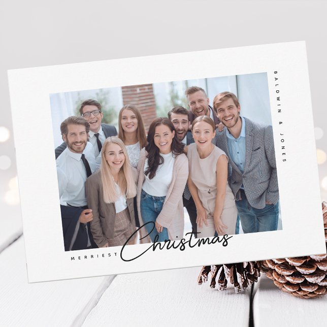 Personalised Professional Company Christmas Photo Holiday Card (Creator Uploaded)