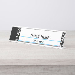 Personalised Professional Composition Book Desk Name Plate