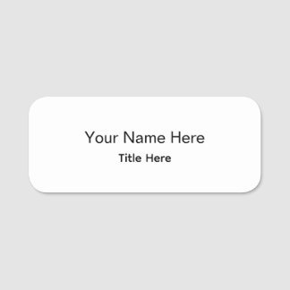 Personalised Professional Employee Classic Round Name Tag