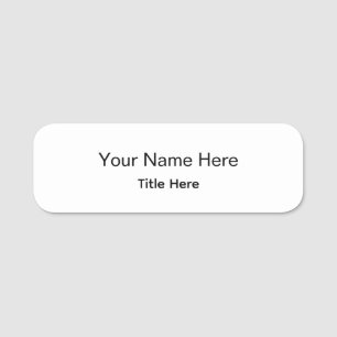 Personalised Professional Employee Classic Round Name Tag