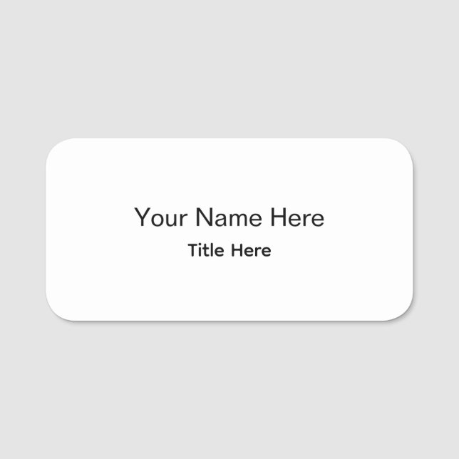 Personalised Professional Employee Magnetic Round Name Tag (Front)