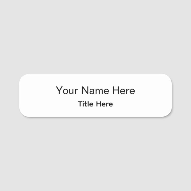 Personalised Professional Employee Magnetic Round Name Tag (Front)