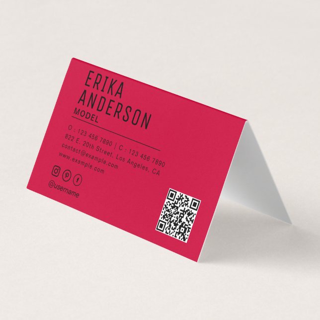 Personalised Professional QR Code added Business C Card (Back)