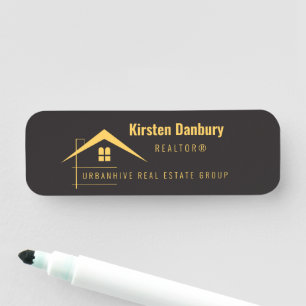 Personalised Professional Real Estate Business Name Tag