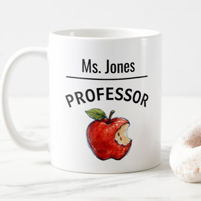 Personalised PROFESSOR Name Apple Gift Coffee Mug (Creator Uploaded)