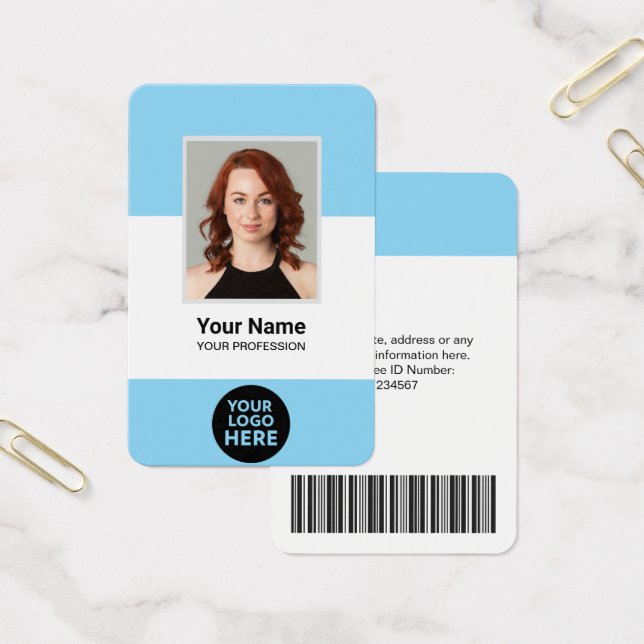 Personalised Profile Card Logo & Photo ID (Office)