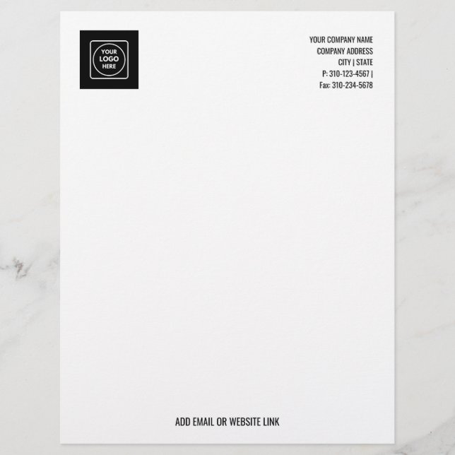 Personalised Promo Business Logo letterhead (Front)