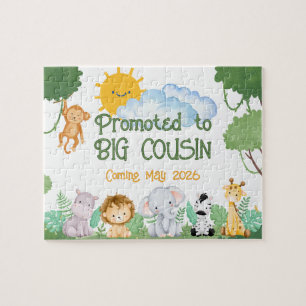 Personalised Promoted to Big Cousin Jungle Puzzle