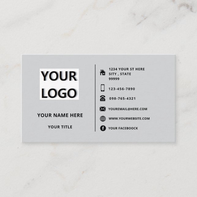 Personalised Promotional Business Card Template (Front)