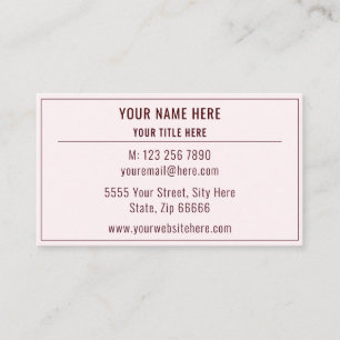 Personalised Promotional Business Cards Example