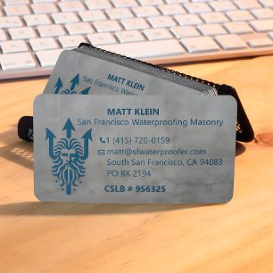 Personalised Promotional Logo QR Code URL Masonry Business Card