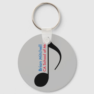 personalised & promotional music note key ring