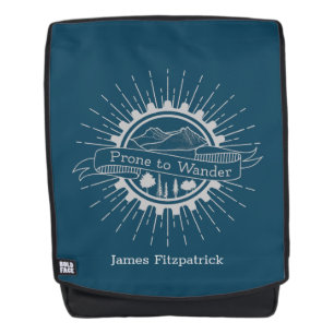 Personalised Prone to Wander Traveller Backpack
