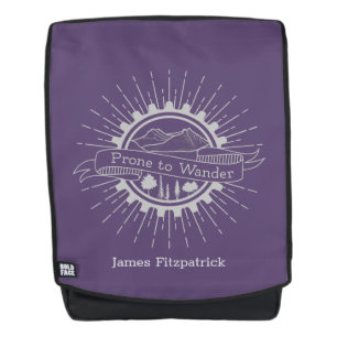 Personalised Prone to Wander Traveller Backpack