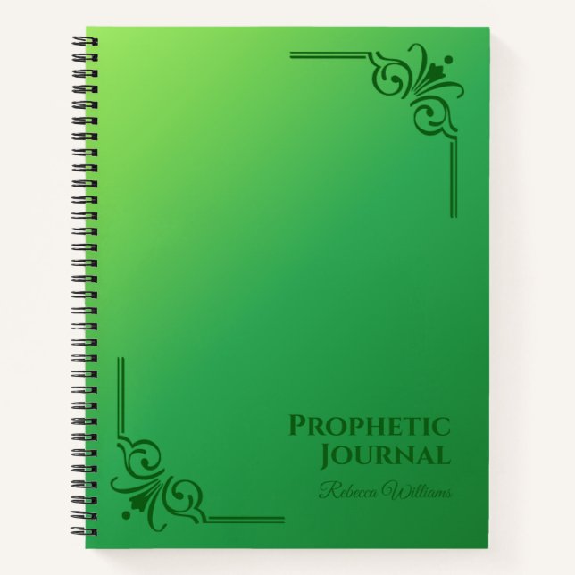 Personalised Prophetic Journal Spiral Notebook (Front)