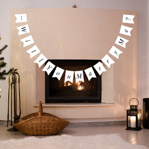 Personalised Proposal At Home Will You Marry Me  Bunting