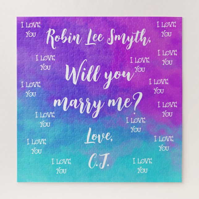Personalised Proposal Jigsaw Puzzle (Vertical)