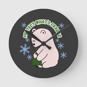 Personalised Protect What's Fragile Round Clock