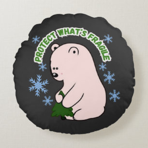 Personalised Protect What's Fragile Round Cushion