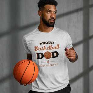 Personalised Proud Basketball Dad T-Shirt