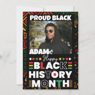 Personalised Proud Black History Month  Invitation