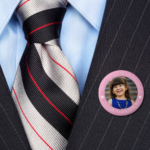 Personalised Proud Parent Photo 6 Cm Round Badge