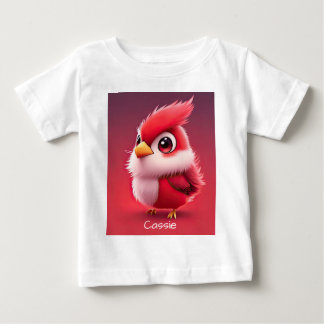 Personalised  Proud Red Cardinal Baby T-Shirt