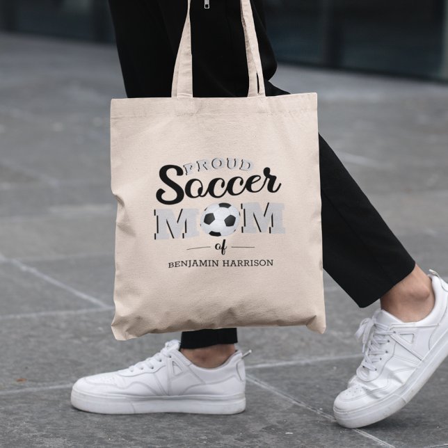 Personalised Proud Soccer Mum Tote Bag (Creator Uploaded)